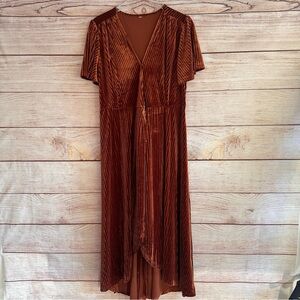 Rust Velvet Dress